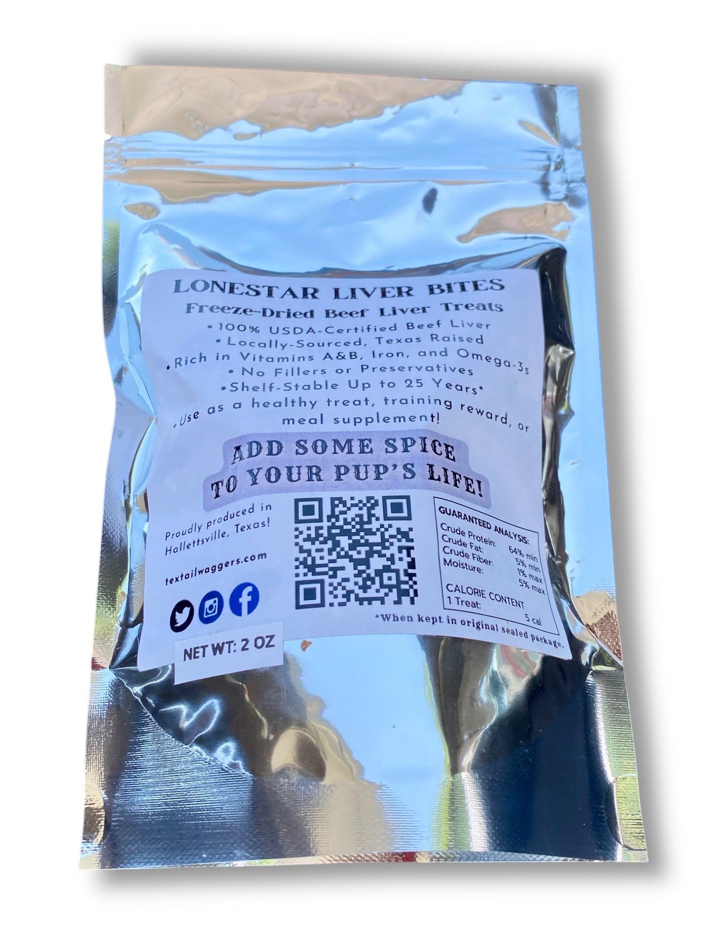Lonestar Liver Bites (RAW) - 2 oz. Bag